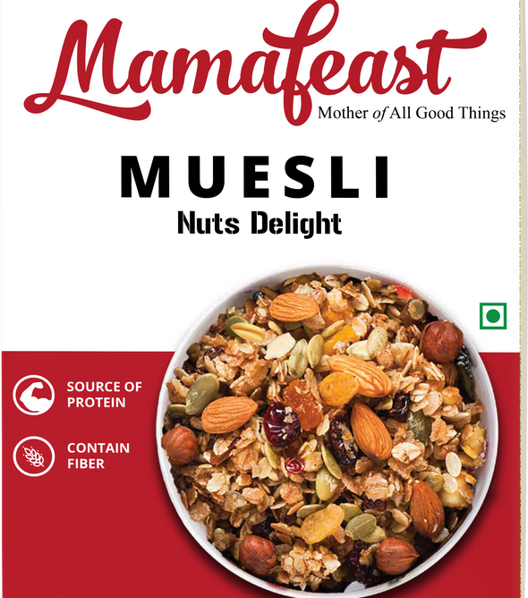 Mamafeast Muesli Nuts Delight - 400gm | Pack of 2 - 800gm