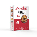 Mamafeast Muesli Nuts Delight 400g | Breakfast Cereal | Cholesterol Free | Whole Grains | Finest Dry fruit Nuts | No Sugar Infused |400g