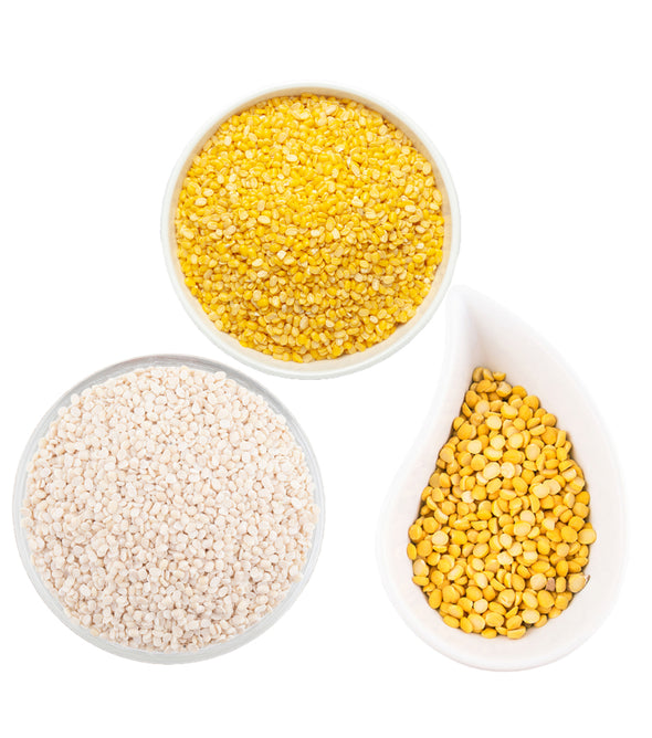 Naturefest Premium Unpolished Moong, Urad & Toor Dal Combo | High In Protein & Fibre | No Preservatives | Pack Of 3x500g | Net.wt.1.5Kg