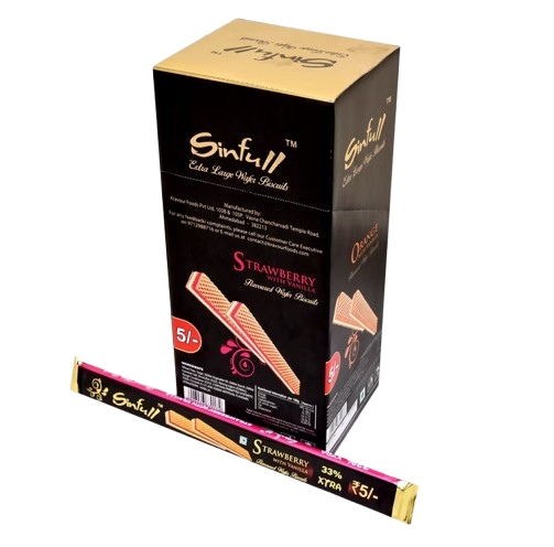 Sinfull Wafer Biscuit Strawberry-Vanilla