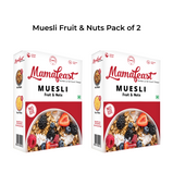 Mamafeast Muesli Fruit & Nuts | Breakfast Cereal | Cholesterol-Free | High In Iron | 400G X Pack of 2 | 800 Gm