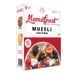 Mamafeast Muesli Fruit & Nuts | Breakfast Cereal | Cholesterol-Free | High In Iron | 400G X Pack of 2 | 800 Gm