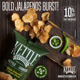 Original Kettle Cooked | Pack of 4 | Sharp Jalapenos & Cream Cheese Chips