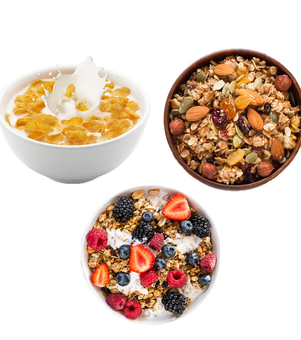 Mamafeast Cornflakes 500g + Muesli Fruit & Nut 400g + Muesli Nuts Delight 400g | Break fast Cereals | High in Iron | High in B Group Vitamins | (Pack of 3) 1.3 KG