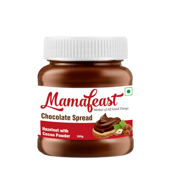 Mamafeast Chocolate Spread Hazelnut | Best For Chocolate Dishes Bread Cakes Shakes Dosa Roti Package Of 200 And 350 Grams