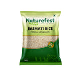 Naturefest Premium Long Grain 1121 Basmati Rice | Rich Aroma | Organically Aged | Gluten-Free | Suitable For Daily Use| Pack Of 1kg