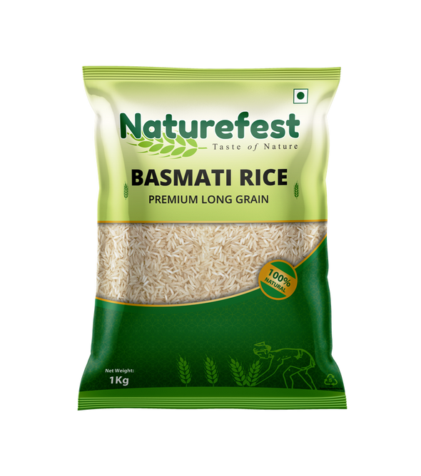 Naturefest Basket Contains 1kg pack each of Basmati Rice, Moong Dal, Toor Dal and Urad Dal | Total weight 4kg