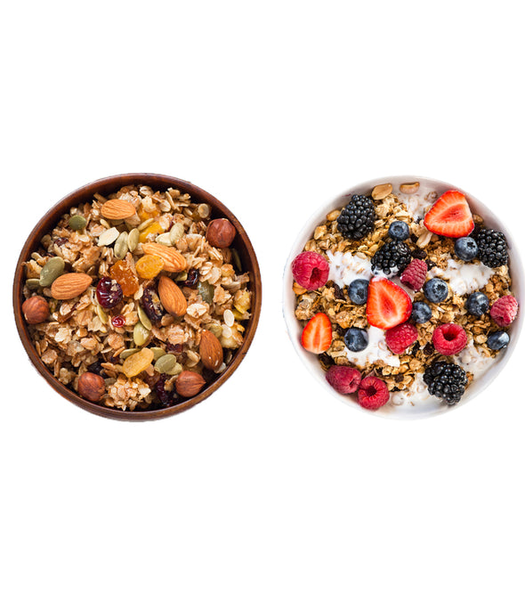 Mamafeast Muesli Fruit & Nuts and Nuts Delight | Breakfast Cereal | High In Iron | 400G X Pack of 2 | 800 Gm