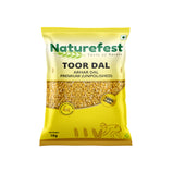 Naturefest Premium Unpolished Toor 1KG & Urad Dal 1KG Combo | Sundried Pulses | High In Protein & Fibre | No Preservatives | Net.wt.2Kg